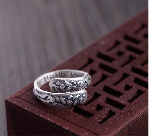 Nhẫn Khắc Liên Hoa Tây Tạng - NH242