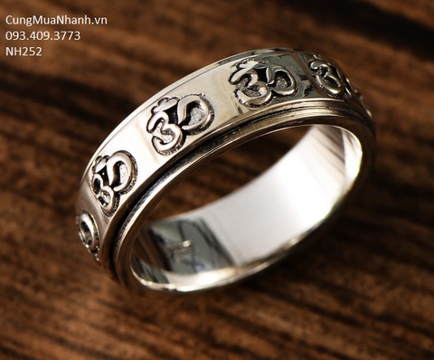 Nhẫn Xoay Khắc Chữ OM - NH252