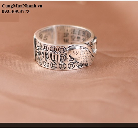 Nhẫn Song Ngư - Lục Tự Chơn Ngôn - Tâm Kinh - NH255