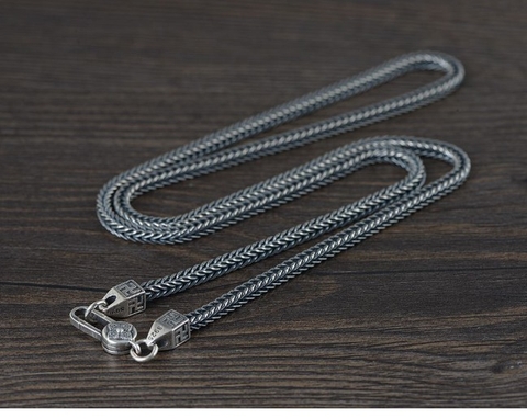 DÂY CHUYỀN BẠC THÁI CHỮ VẠN - VC120