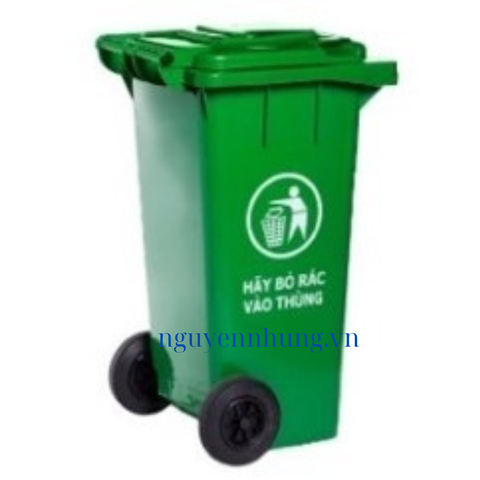 Thùng Rác Nhựa 120L Màu Xanh Lá Loại 2