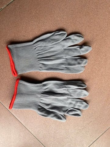 Găng tay không phủ sợi xám