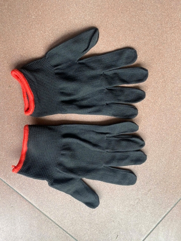 Găng tay không phủ sợi Đen