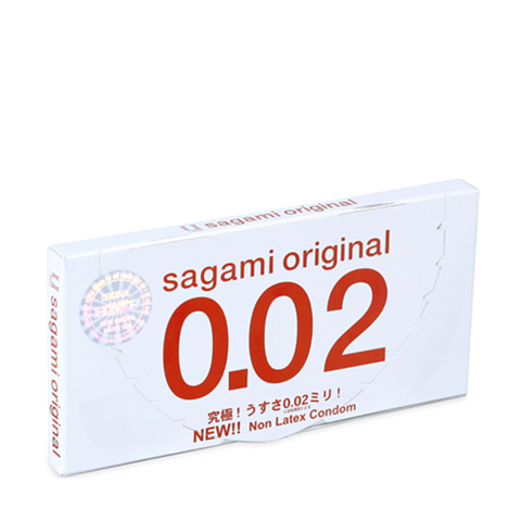 Bao cao su Sagami Original 0.02 (Hộp 2) - Non latex - Siêu mỏng 0.02mm