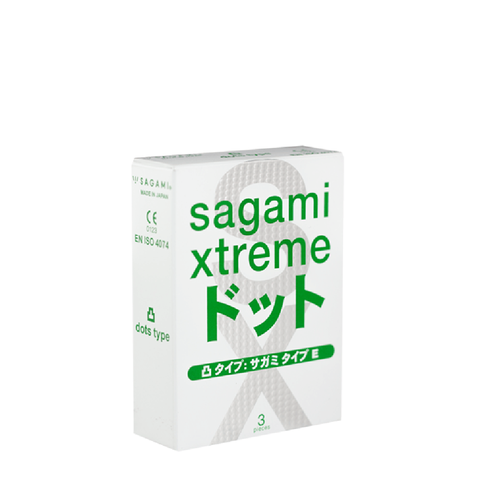 Bao cao su Sagami Whitebox (Hộp 3) - Có gân gai
