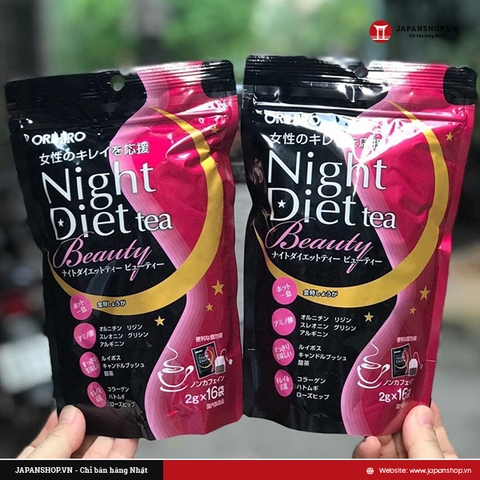 Trà hỗ trợ giảm cân Orihiro Night Diet Tea Beauty 16 gói