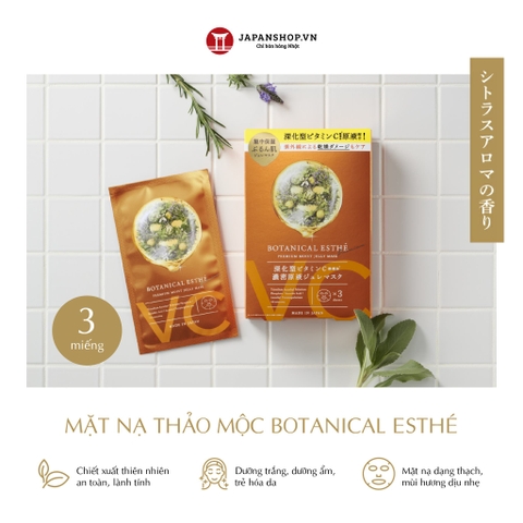 Mặt Nạ thảo mộc dạng thạch dưỡng trắng Botanical Esthe 3 miếng