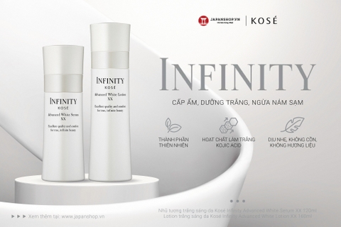 Nước hoa hồng làm trắng da infinity kose Advanced White lotion xx 160ml