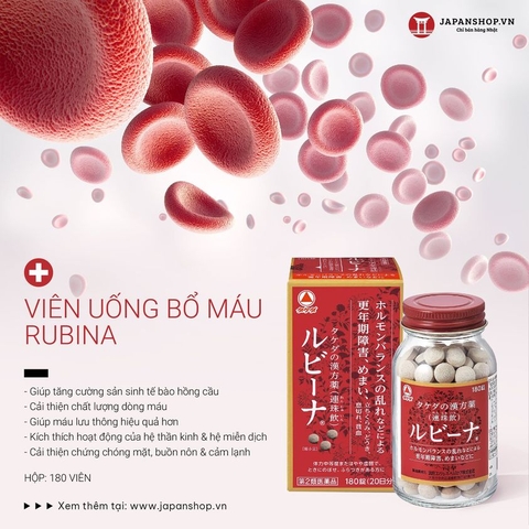 Viên uống bổ máu Rubina - 180 viên