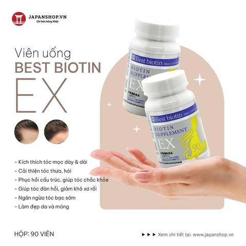 Viên uống mọc tóc Biotin 90 viên