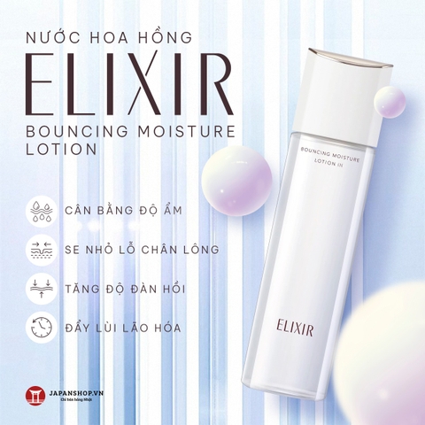 Nước hoa hồng Elixir Bouncing Moisture Lotion 170ml