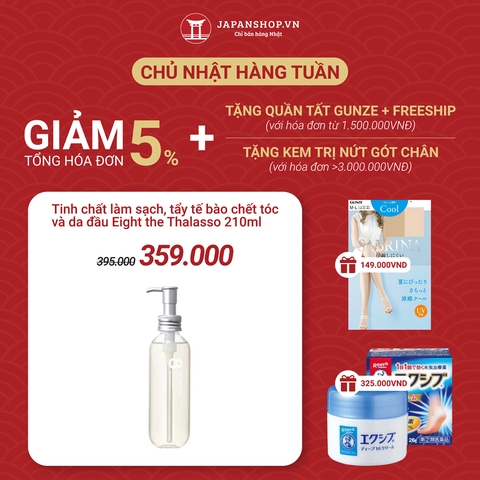 Tinh chất làm sạch, tẩy tế bào chết tóc và da đầu Eight the Thalasso 210ml