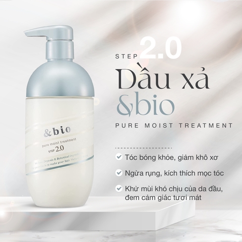 Dầu xả hữu cơ thiên nhiên &BIO Pure Moist Treatment