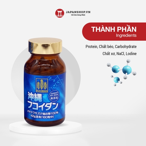 Tảo hỗ trợ phòng ngừa ung thư Fucoidan xanh 180v