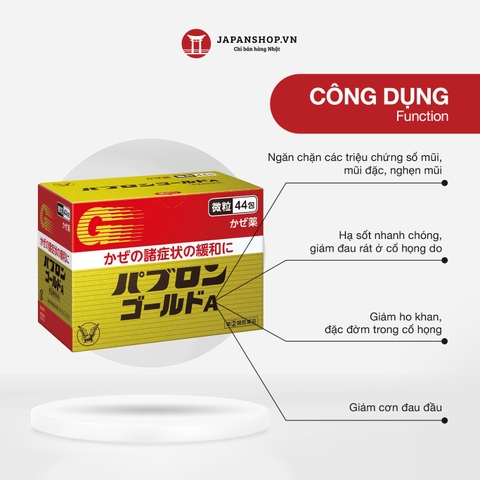 Bột hỗ trợ cải thiện cảm cúm Pubron Gold 44 gói