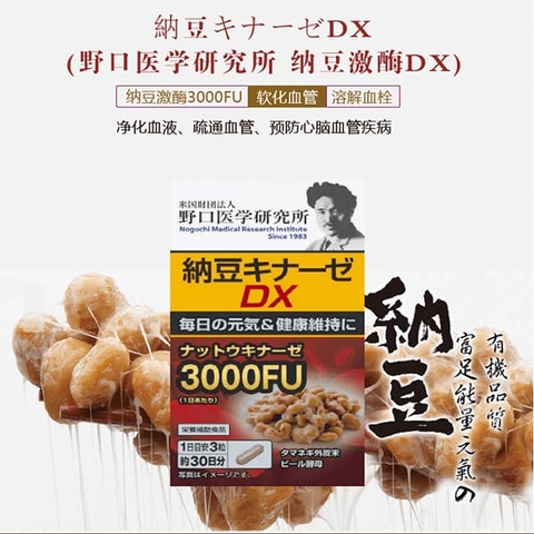 Viên uống hỗ trợ phòng ngừa tai biến Natto Kinase 3000FU