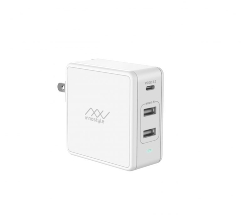 SẠC ĐA CỔNG MACBOOK INNOSTYLE GOMAX PLUS 73W (USB-C PD 61W + 2*USB A SMART AI)