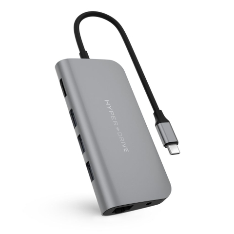 CỔNG CHUYỂN HYPERDRIVE POWER 9-IN-1 USB-C HUB FOR IPAD PRO 2018, MACBOOK, SURFACE, ULTRABOOK, CHROMEBOOK PC & USB-C DEVICES