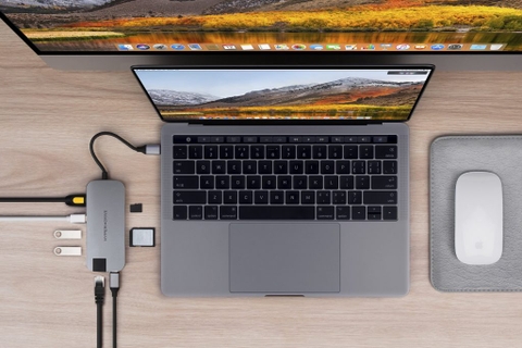 CỔNG CHUYỂN HYPERDRIVE SLIM 8 IN 1 USB-C HUB FOR MACBOOK, SURFACE, PC & DEVICES