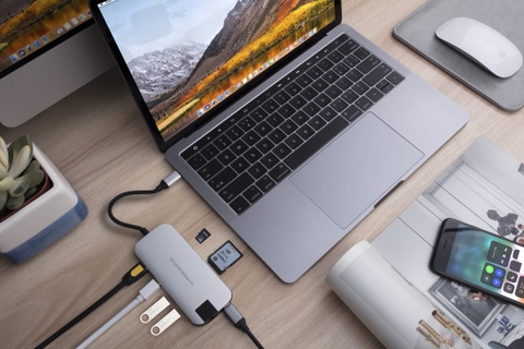 CỔNG CHUYỂN HYPERDRIVE SLIM 8 IN 1 USB-C HUB FOR MACBOOK, SURFACE, PC & DEVICES