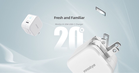 SẠC NHANH INNOSTYLE USB-C PD 20W MINIGO III WHITE