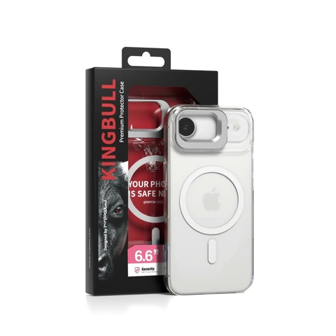 Ốp Lưng Magsafe Mipow Kingbull Tempered Glass StandX Transparent iPhone 17 Series 2025