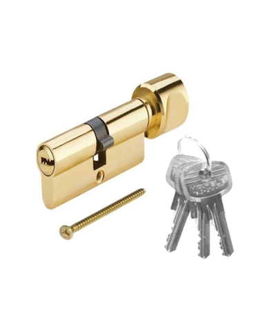 Ruột khóa đầu chìa đầu xoay 65mm màu vàng Hafele 916.96.666