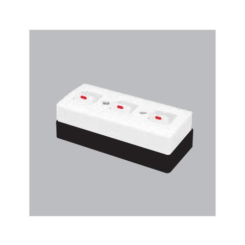 Hộp nổi có 3 công tắc 1 chiều 10A - HN3X3S