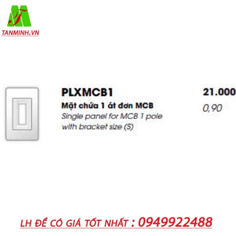 Mặt chứa 1 át đôi MCB LIOA - PLXMCB2