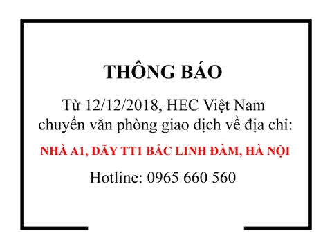 THÔNG BÁO CHUYỂN ĐỊA CHỈ VĂN PHÒNG GIAO DỊCH