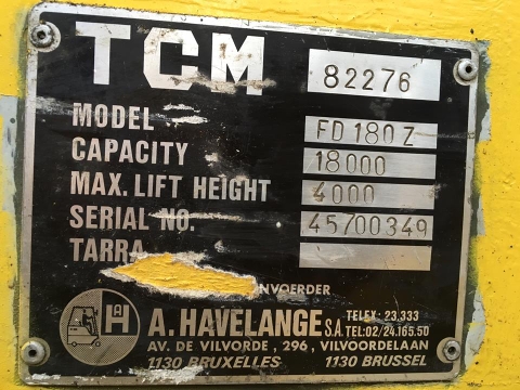 Xe nâng cũ 18 tấn TCM