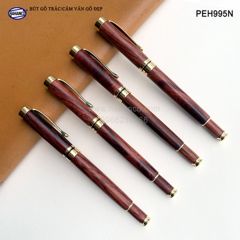 Bút ký gỗ Trắc đỏ cao cấp nắp đậy -Mang lại may mắn tài lộc cho người sử dụng (PEH995N)