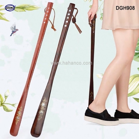 Đón gót giày cho mọi tư thế gỗ tự nhiên nguyên khối 70cm - Cho giày Nam & Nữ - DGH908 - HAHANCO