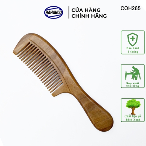 Lược Gỗ Thơm HAHANCO - COH265 - giúp tóc suôn & mềm không làm rụng (Size:L -19cm)