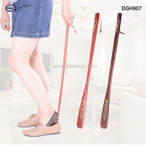 Đón gót giày cho mọi tư thế gỗ tự nhiên nguyên khối 55cm - Cho giày Nam & Nữ - DGH907 - HAHANCO