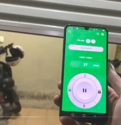 Lắp Điều Khiển Cửa Cuốn Bằng Điện Thoại DEVZONE cho anh khách vip VTV