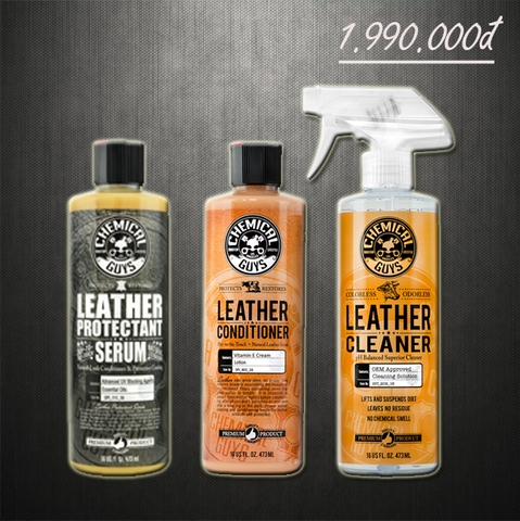 COMBO chăm sóc ghế da chuyên nghiệp CHEMICAL GUYS LEATHER CARE SUPER KIT -  473ml