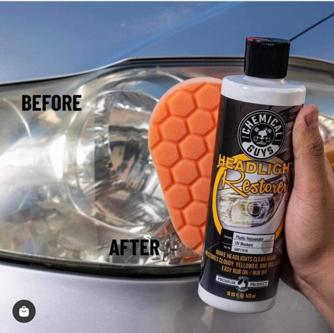 Kem đánh bóng phục hồi đèn pha Chemical Guys Headlight Restoration - 473ml