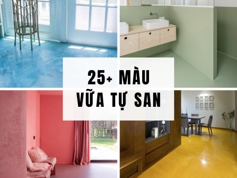 25+ màu vữa tự san cho sàn nội thất
