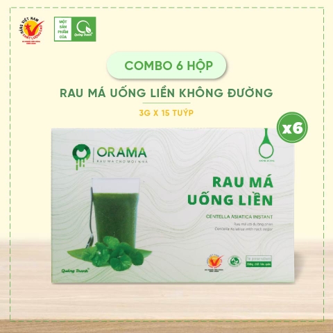 COMBO6 Rau Má Không đường - FREESHIP ĐƠN TỪ 495k