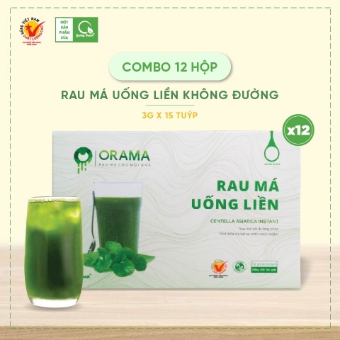 COMBO12 Rau Má Không đường - FREESHIP ĐƠN TỪ 495k