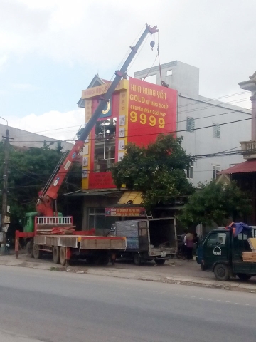 Ốp mặt dựng Alucomposite, chữ nổi cửa hàng, showroom, văn phòng, cơ quan