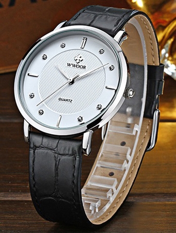Đồng hồ Wwoor siêu mỏng dây da tuyệt đẹp