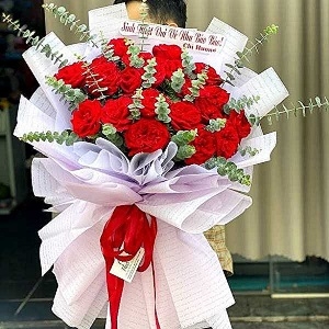Hoa Hồng Chúc Mừng Sinh Nhật Đẹp [Hoa Hồng Đỏ Ohara] - HB1139