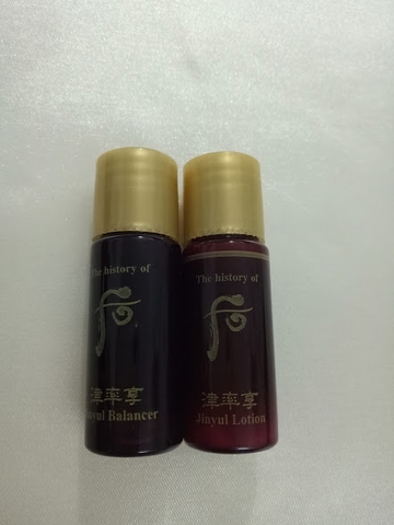 Combo 10 lọ Nước hoa hồng + Sữa dưỡng chống lão hóa Whoo - The History of Whoo Jinyul Balancer  (5.5ml*5) + Lotion (5.5ml*5)