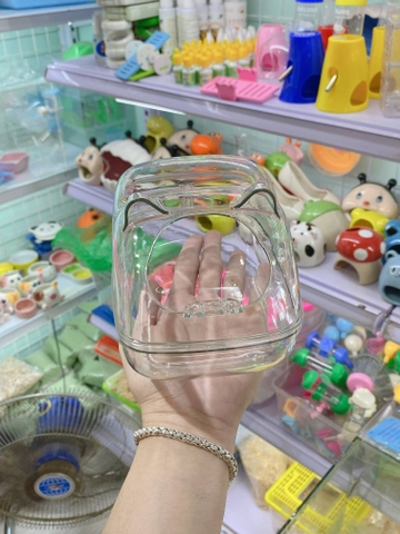 Nhà tắm mèo trong suốt bé