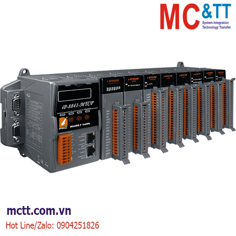 Module RS-232/485 Ethernet Modbus RTU/TCP 8 khe cắm module I/O ICP DAS iP-8841-MTCP CR