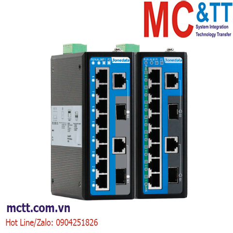 Switch công nghiệp quản lý 4 cổng PoE + 2 cổng Combo Gigabit SFP 3Onedata IES6210-4P2GC-2P24-60W