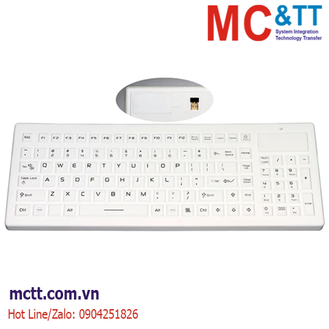 Bàn phím không dây công nghiệp Silicon 106 keys, IP65 Davo D-87-W830