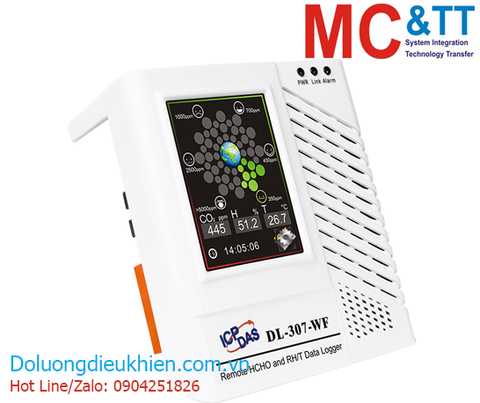 Module Data Logger đo HCHO+ nhiệt độ + độ ẩm RS-485/Ethernet/Wi-Fi Modbus RTU/TCP & MQTT ICP DAS DL-307-WF CR